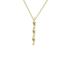 Mesa Kelebek Kolye - Dumanlı kuvars 8 ayar altın kolye (40 cm altın rolo zincir) #17vvffh