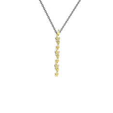 Mesa Kelebek Kolye - Pırlanta 925 ayar altın kaplama gümüş kolye (0.9504 karat, 40 cm gümüş rolo zincir) #1a51ths