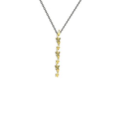 Mesa Kelebek Kolye - Dumanlı kuvars 18 ayar altın kolye (40 cm gümüş rolo zincir) #3cvx9e
