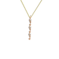 Mesa Kelebek Kolye - Akuamarin 14 ayar rose altın kolye (40 cm altın rolo zincir) #54m7us