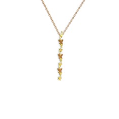 Mesa Kelebek Kolye - Garnet 8 ayar altın kolye (40 cm rose altın rolo zincir) #bs6gda