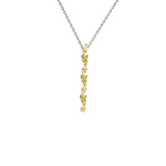 Mesa Kelebek Kolye - Peridot 8 ayar altın kolye (40 cm beyaz altın rolo zincir) #buu82b