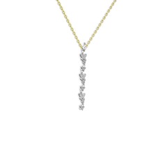 Mesa Kelebek Kolye - Pırlanta 8 ayar beyaz altın kolye (0.9504 karat, 40 cm altın rolo zincir) #do67hx