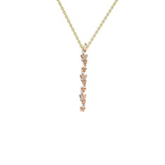 Mesa Kelebek Kolye - Beyaz zirkon 925 ayar rose altın kaplama gümüş kolye (40 cm gümüş rolo zincir) #ee8m1y