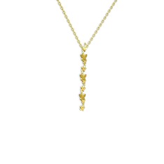Mesa Kelebek Kolye - Sitrin 8 ayar altın kolye (40 cm altın rolo zincir) #giwwqz