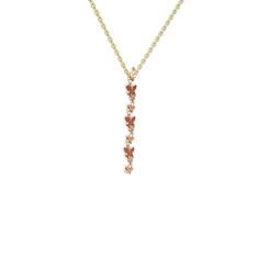 Mesa Kelebek Kolye - Garnet 18 ayar rose altın kolye (40 cm altın rolo zincir) #nl56cm