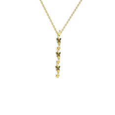 Mesa Kelebek Kolye - Siyah zirkon 14 ayar altın kolye (40 cm altın rolo zincir) #qb29qv