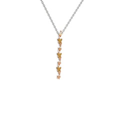 Mesa Kelebek Kolye - Sitrin 18 ayar rose altın kolye (40 cm gümüş rolo zincir) #rceyhe