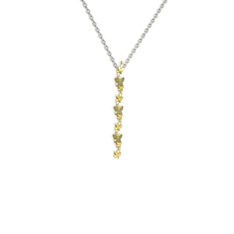 Mesa Kelebek Kolye - Dumanlı kuvars 14 ayar altın kolye (40 cm beyaz altın rolo zincir) #xo7oqp