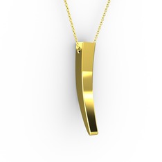 Fildişi Kolye - 925 ayar altın kaplama gümüş kolye (40 cm altın rolo zincir) #jlpocy