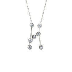 Orion Kolye - Swarovski 925 ayar gümüş kolye (40 cm beyaz altın rolo zincir) #1dxg4fr