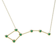 Ursa Minor Kolye - Yeşil kuvars 18 ayar altın kolye (40 cm altın rolo zincir) #1hzba1x