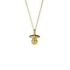Emzik Kolye - 18 ayar altın kolye (40 cm altın rolo zincir) #48eb7a