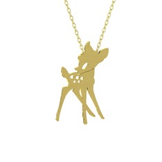 Bambi Kolye - 8 ayar altın kolye (40 cm altın rolo zincir) #f4ko7b