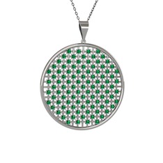 Petek Kolye - Yeşil kuvars 14 ayar beyaz altın kolye (40 cm gümüş rolo zincir) #1fq98cd