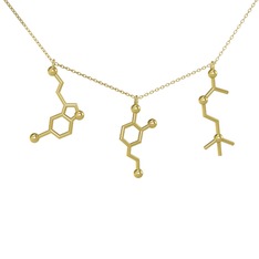 Mutluluk Hormonları Kolye - 18 ayar altın kolye (50 cm altın rolo zincir) #g5vosj