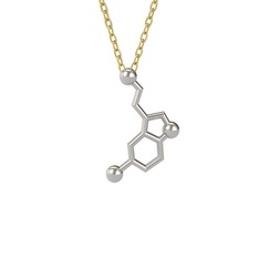 Serotonin Kolye - 925 ayar gümüş kolye (40 cm gümüş rolo zincir) #baa74n