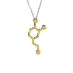 Dopamin Kolye - 8 ayar altın kolye (40 cm beyaz altın rolo zincir) #1w33qe