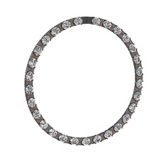 Vanea Kolye - Swarovski ve dumanlı kuvars 925 ayar siyah rodyum kaplama gümüş kolye #1bdzgvg