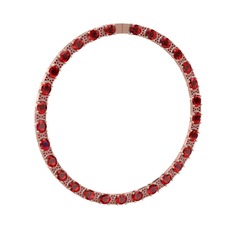 Vanea Kolye - Garnet 8 ayar rose altın kolye #1cc3pby