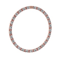 Swarovski ve garnet 925 ayar rose altın kaplama gümüş kolye