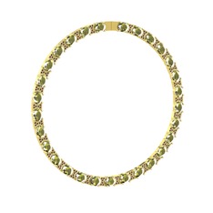 Vanea Kolye - Peridot ve dumanlı kuvars 925 ayar altın kaplama gümüş kolye #1m4hcqc