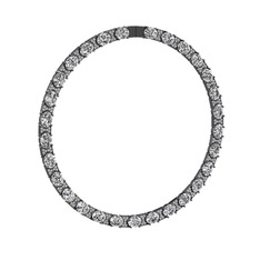 Vanea Kolye - Swarovski ve pırlanta 925 ayar siyah rodyum kaplama gümüş kolye (4.2 karat) #1okxbur