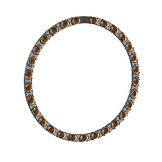 Vanea Kolye - Dumanlı kuvars ve pırlanta 925 ayar siyah rodyum kaplama gümüş kolye (4.2 karat) #1p0eb1a