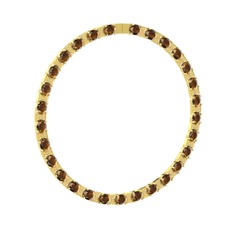 Vanea Kolye - Dumanlı kuvars ve sitrin 8 ayar altın kolye #1pvotfi