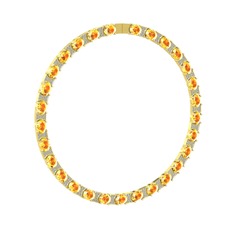 Vanea Kolye - Sitrin ve pırlanta 14 ayar altın kolye (4.2 karat) #1q4ft6l