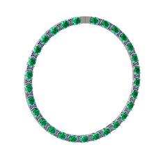 Vanea Kolye - Yeşil kuvars ve lab safir 925 ayar gümüş kolye #1sg0fbh