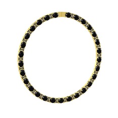 Vanea Kolye - Siyah zirkon 14 ayar altın kolye #1xfunbm