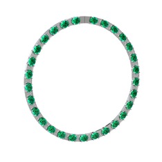 Vanea Kolye - Yeşil kuvars ve pırlanta 925 ayar gümüş kolye (4.2 karat) #1yz8rg4