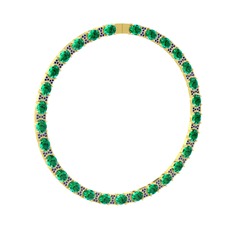 Vanea Kolye - Yeşil kuvars ve lab safir 8 ayar altın kolye #4vbw0i