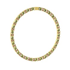 Vanea Kolye - Peridot ve kök yakut 925 ayar altın kaplama gümüş kolye #8l92k3
