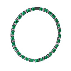 Vanea Kolye - Yeşil kuvars ve pembe kuvars 925 ayar siyah rodyum kaplama gümüş kolye #dqekxs