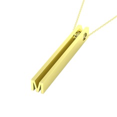 Gizli Harf Kolye (Tek Karakter ) - 18 ayar altın kolye (40 cm altın rolo zincir) #gl0u6r