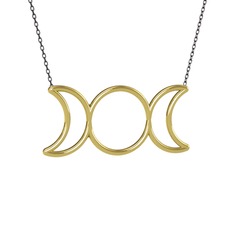 Liliith Kolye - 14 ayar altın kolye (40 cm gümüş rolo zincir) #wgukr9