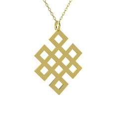 Karma Kolye - 8 ayar altın kolye (40 cm altın rolo zincir) #18sfc6x