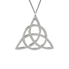 Triquetra Kolye - 925 ayar gümüş kolye (40 cm gümüş rolo zincir) #66bsue