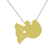 Koala Kolye - 925 ayar altın kaplama gümüş kolye (40 cm gümüş rolo zincir) #1r9eo9q