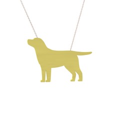 Labrador Köpek Kolye - 14 ayar altın kolye (40 cm rose altın rolo zincir) #1tg26v