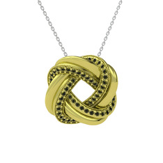 Arvia Kolye - Peridot 8 ayar altın kolye (40 cm beyaz altın rolo zincir) #1k5yz17