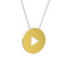 Play  Kolye - 8 ayar altın kolye (40 cm beyaz altın rolo zincir) #1sgq7kr