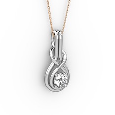 Düğüm Kolye - Swarovski 925 ayar gümüş kolye (40 cm gümüş rolo zincir) #1x5wyfs