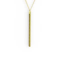 Su Yolu Kolye - Peridot 925 ayar altın kaplama gümüş kolye (40 cm altın rolo zincir) #14z70pr