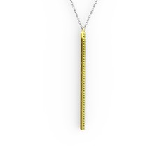 Su Yolu Kolye - Peridot 925 ayar altın kaplama gümüş kolye (40 cm gümüş rolo zincir) #tilvr4