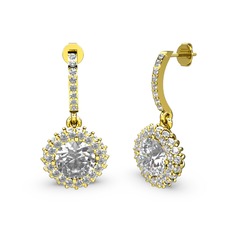 Sivana Küpe - Swarovski ve pırlanta 18 ayar altın küpe (1.52 karat) #1uq87p0