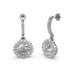 Sivana Küpe - Swarovski ve beyaz zirkon 925 ayar gümüş küpe #in6hq7