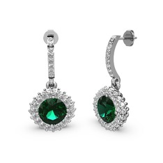 Sivana Küpe - Yeşil kuvars ve swarovski 925 ayar gümüş küpe #qnt9tu